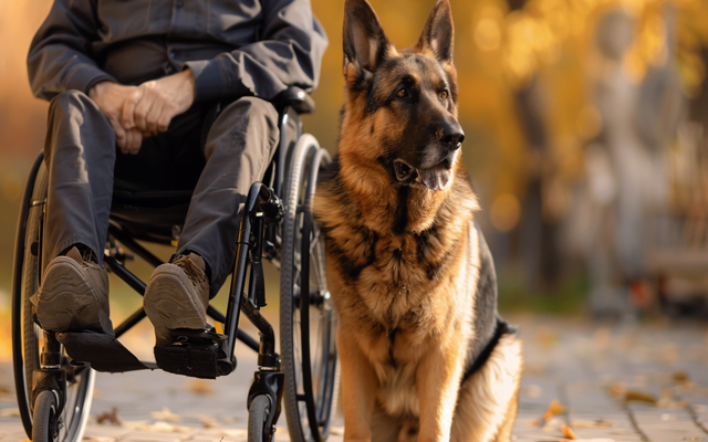 Loyalty in action: German Shepherds as service dogs