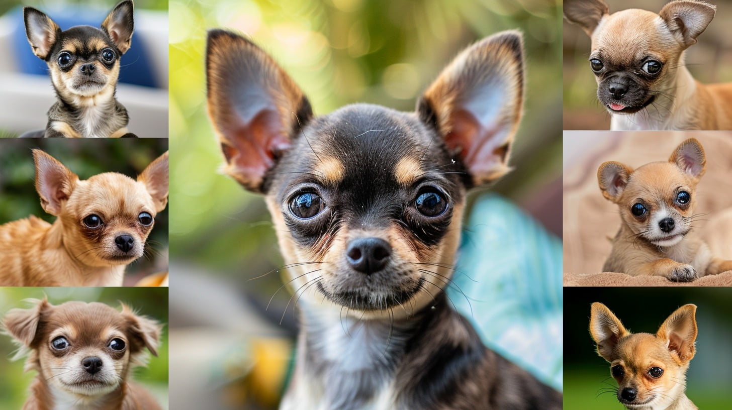A collage of several different Chihuahua Mixes
