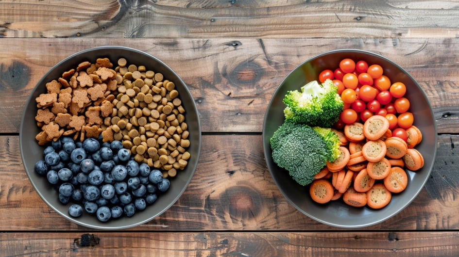 Compare Raw Food and Kibble for Dogs