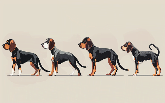 The evolution of Coonhound breeds