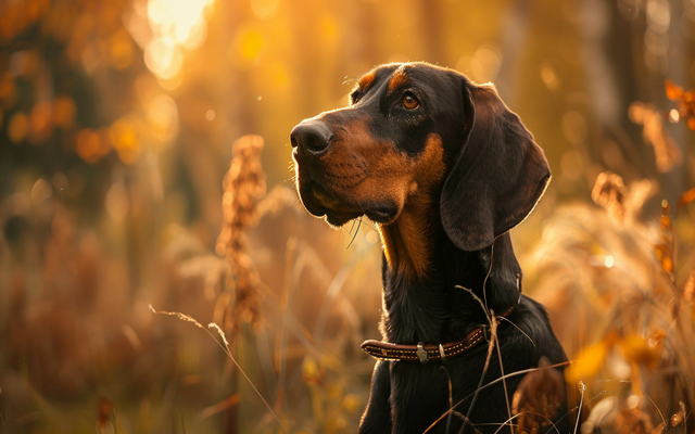 A Black and Tan Coonhound