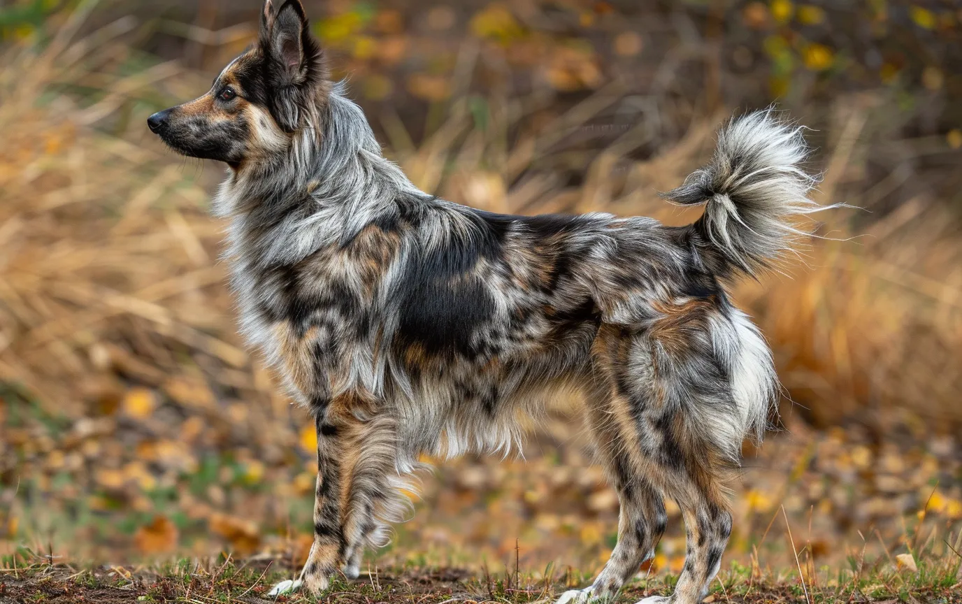 illustration: A photo of a dog with raised hackles, focusing on the ridge of fur standing on end along its back_result