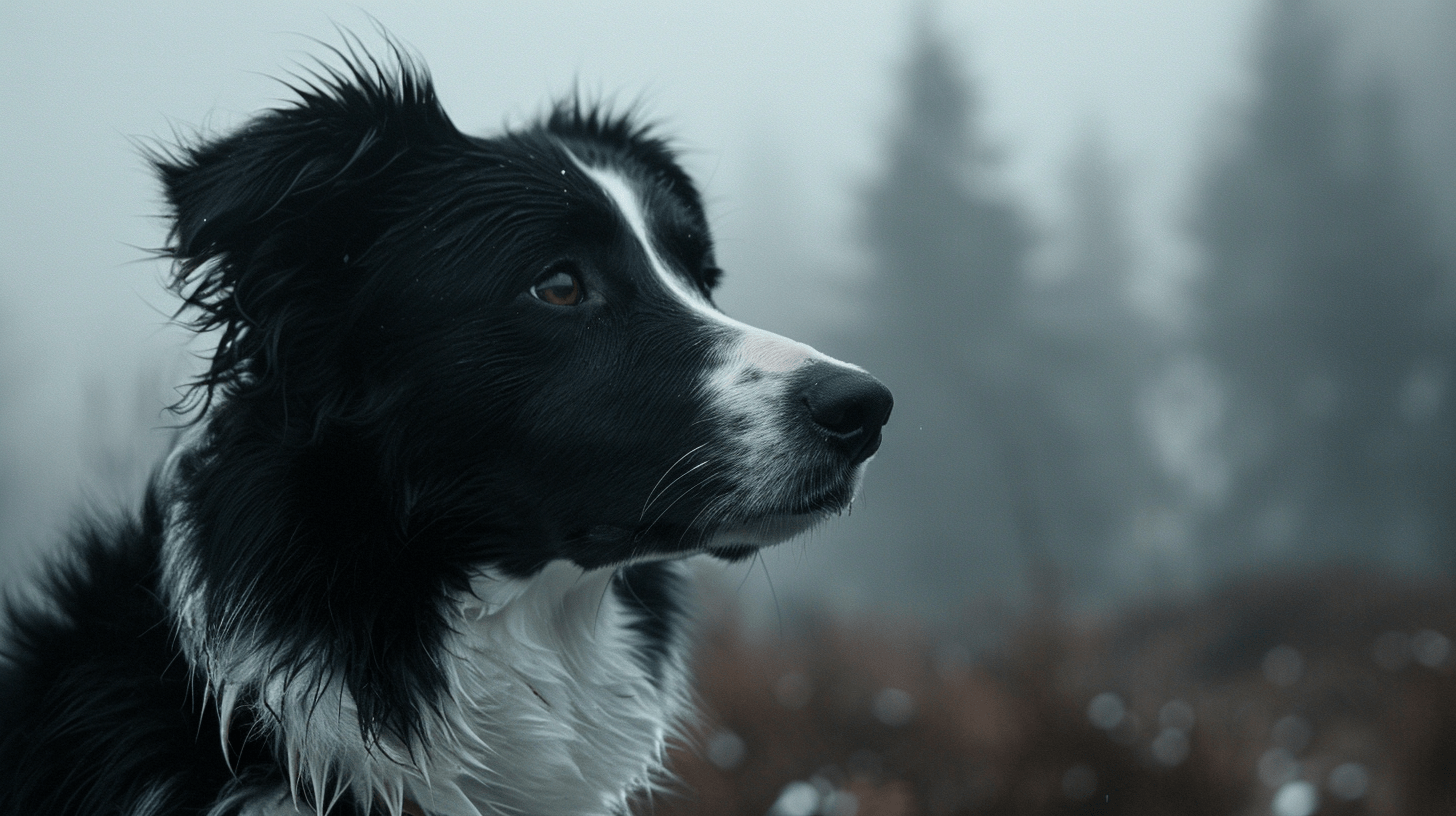 Border Collie intensely focused