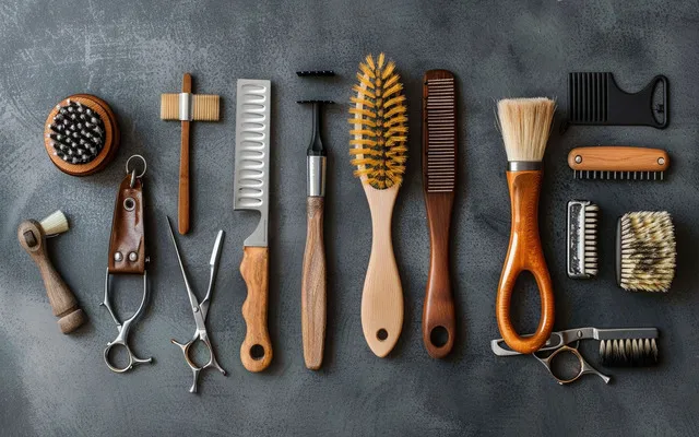 Consider including an image showcasing the different grooming tools mentioned above.