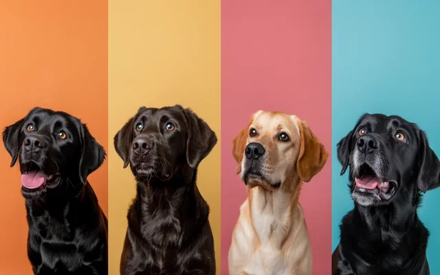 Different dog body language cues