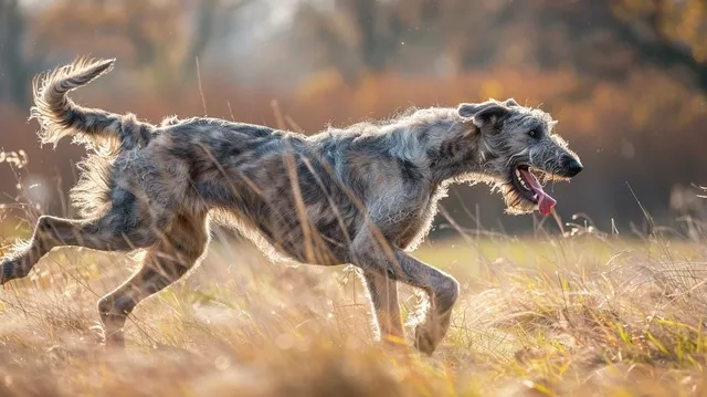 Illustration: An Irish Wolfhound playing