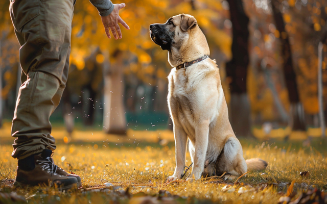Kangal dog participating in obedience training