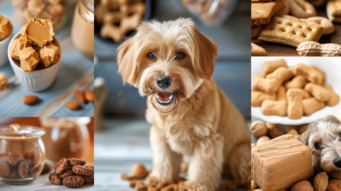showcasing different ways to serve peanut butter to dogs
