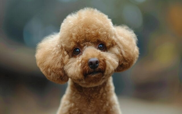Adorable Poodle with a Cuddly Teddy Bear Cut