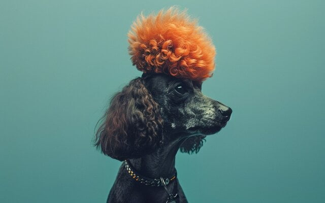 Edgy Poodle with a Bold and Unique Mohawk