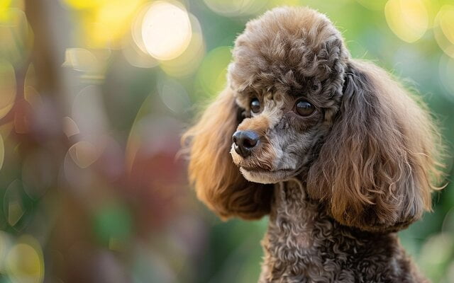 Elegant Poodle with a Refined Modified Continental Cut