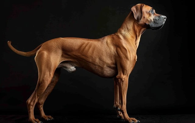 Illustration: The muscular body of the Rhodesian Ridgeback