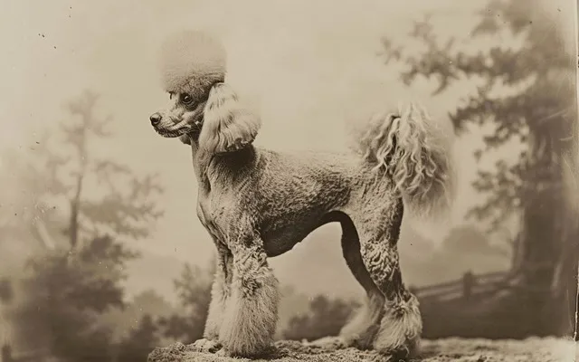 Vintage Photo of Early Apricot Poodle