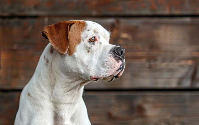 Illustration: American Bulldog looks determined