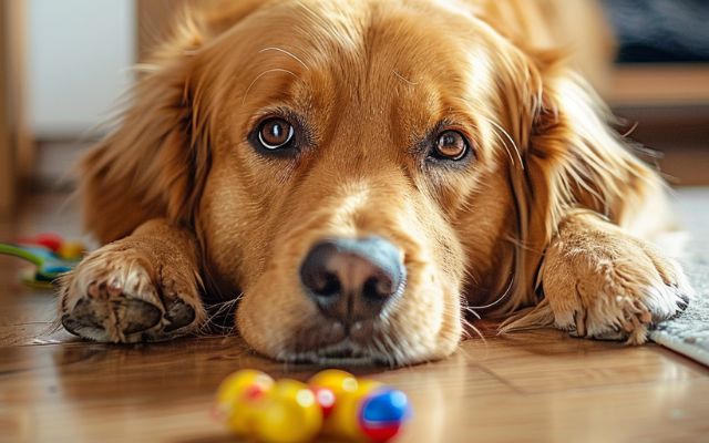 Image of a bored dog