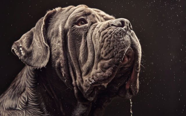 Neapolitan Mastiff drooling