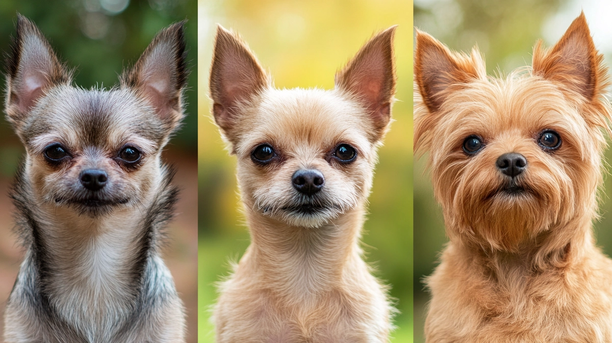 A image comparison of a Chihuahua, a Cairn Terrier, and a Toxirn