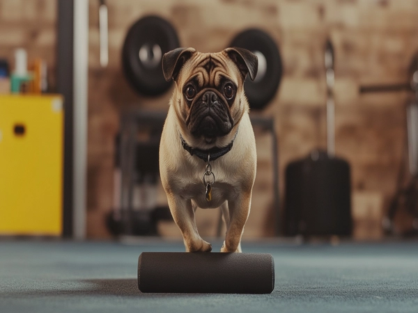 A photo of a Chug engaging in a training session