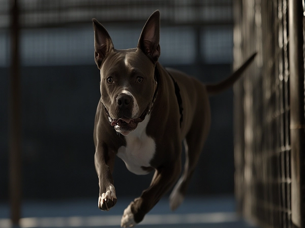 An image of an American Pit Corso during a training session