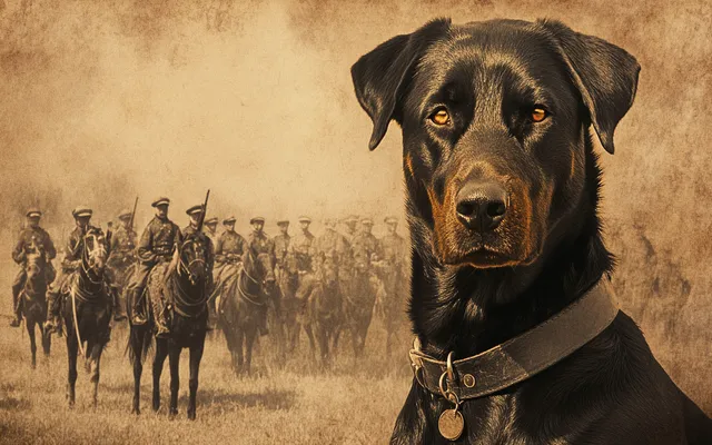 Beauceron-Loyalty-through-the-ages-serving-by-farmer-and-soldiers-side