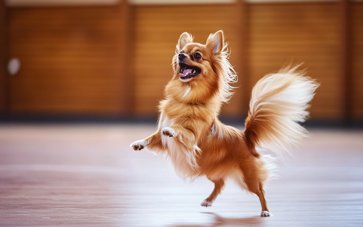 Mi-Ki dog breed engaging in a training session