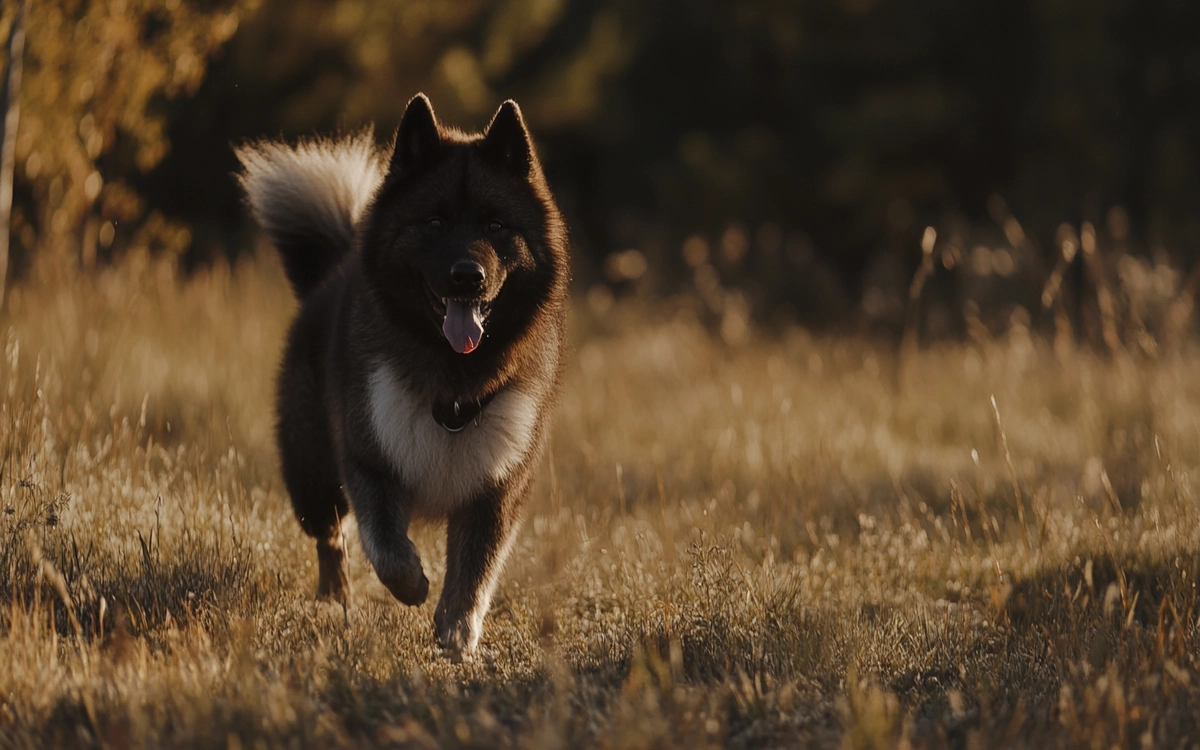 An image showcasing the Akita Chow's dense double coat and distinctive facial features, highlighting the unique blend of Akita Inu and Chow Chow characteristics